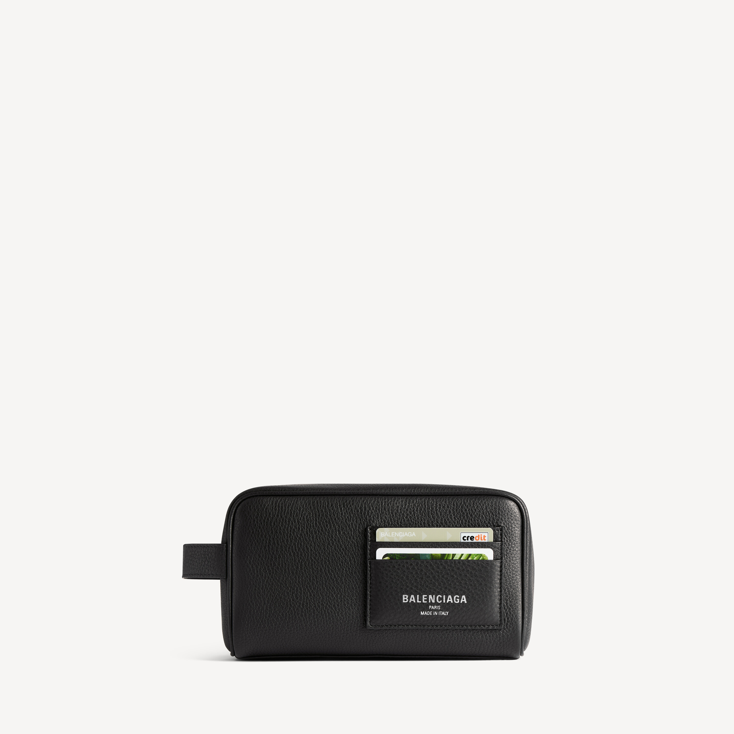 Balenciaga credit toiletry pouch