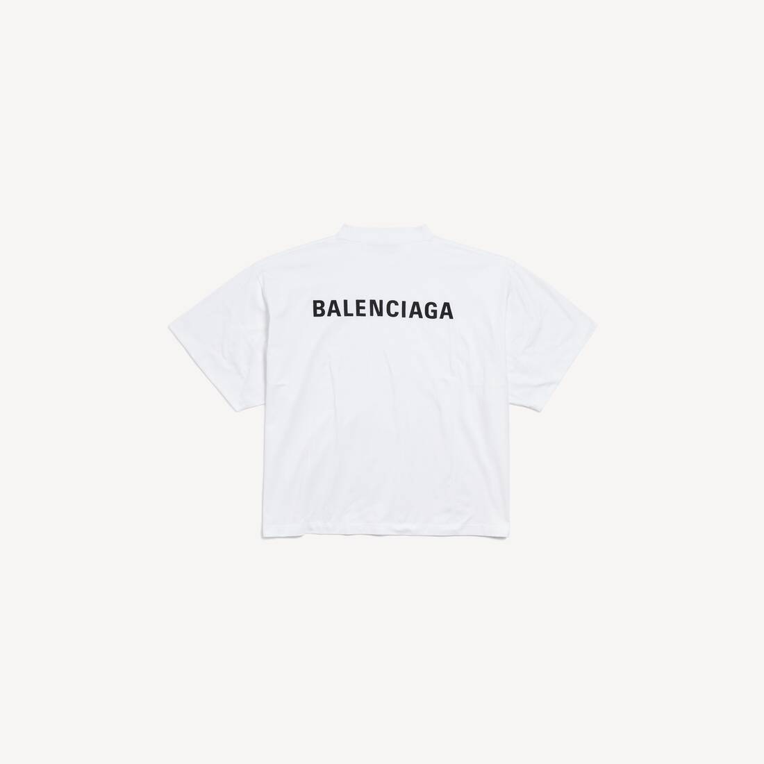 Women's Balenciaga Back Cropped T-shirt in White/black | Balenciaga Thailand EN - Image 2