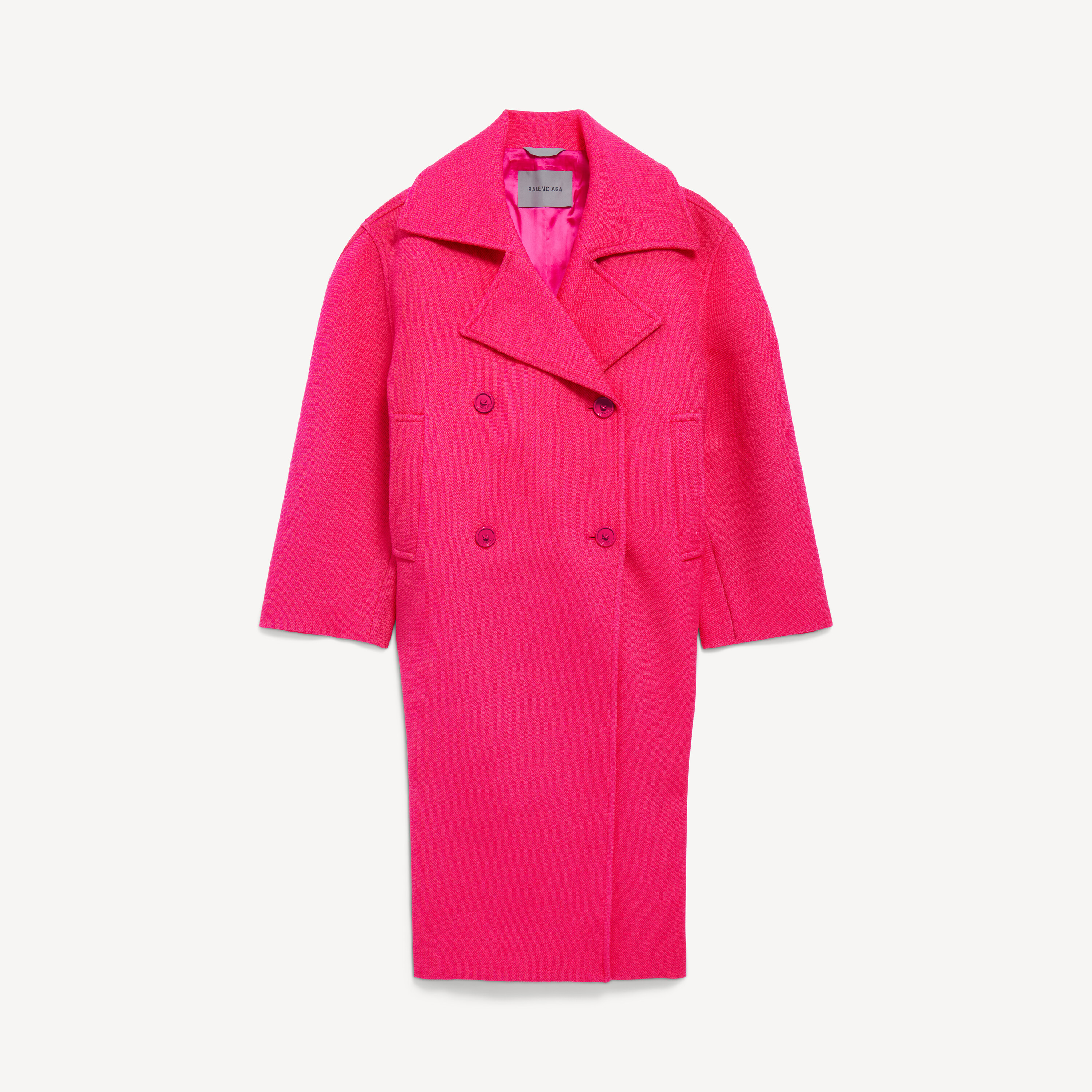 Long cocoon coat