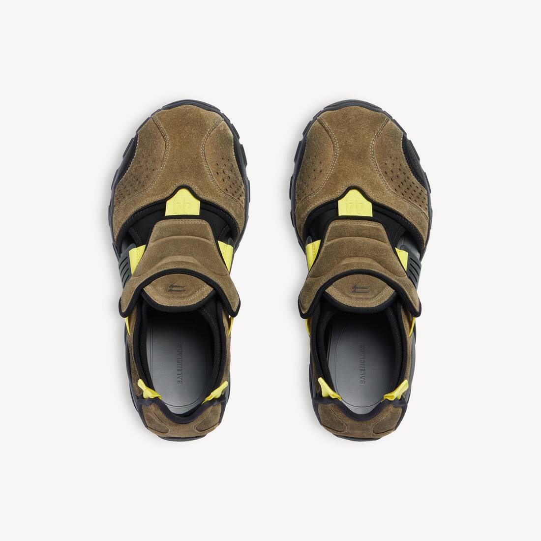Men's Hike Sandal Sneaker in Taupe/black/neon Yellow | Balenciaga Canada EN - Image 4