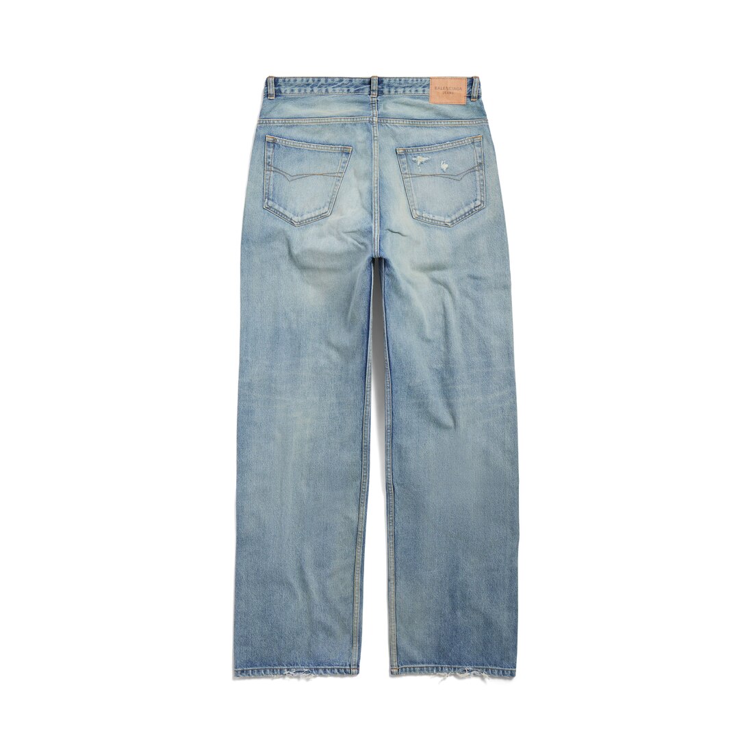 Ripped Pants Medium Fit in Light Blue