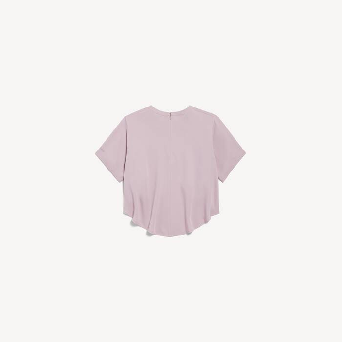 Women's Cropped Train Top in Dusty Pink - Women | Balenciaga United States EN - Image 2