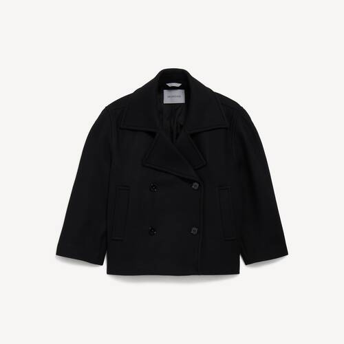 short cocoon coat