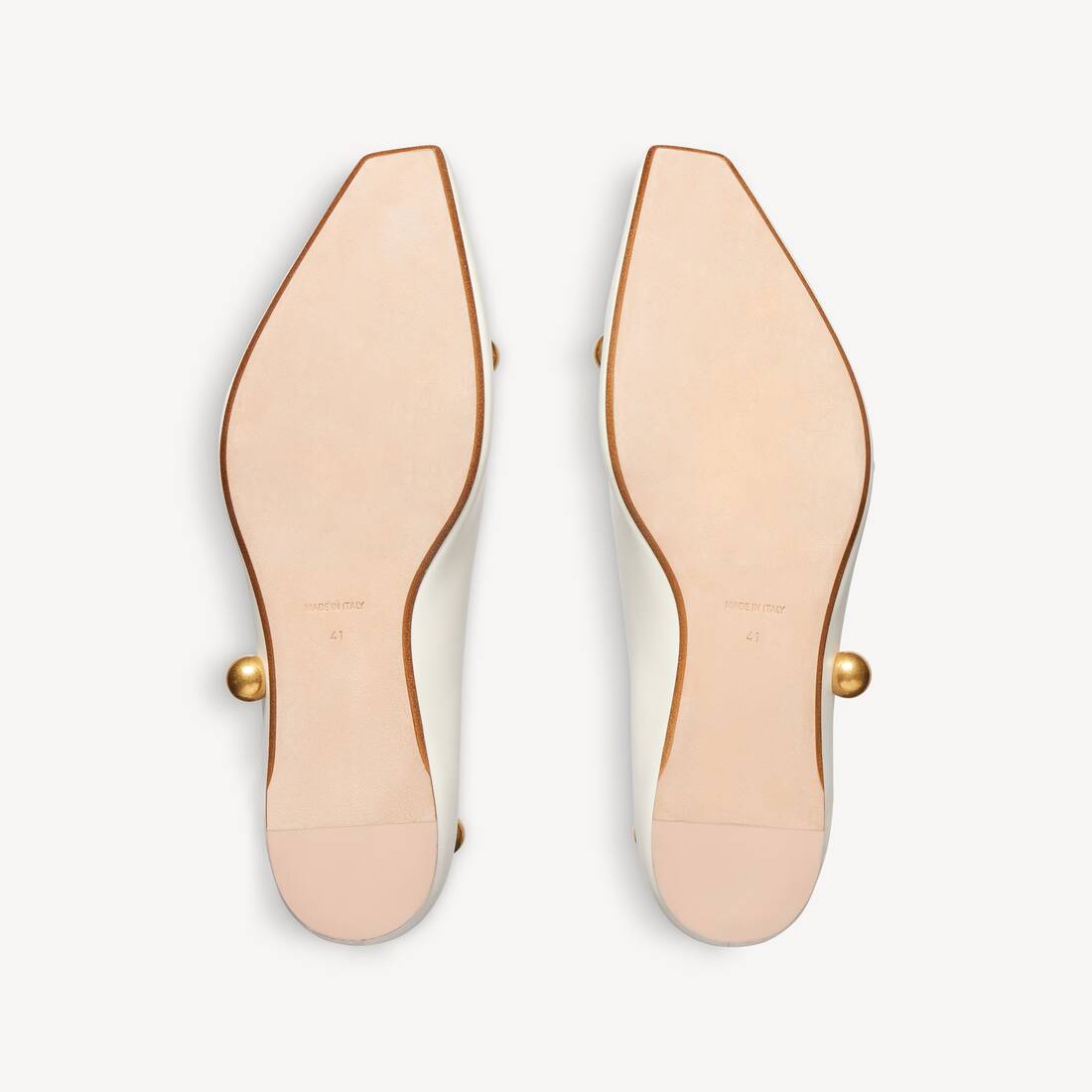 Women's Duchesse Ballerina Flat in White Snow | Balenciaga Germany EN - Image 5