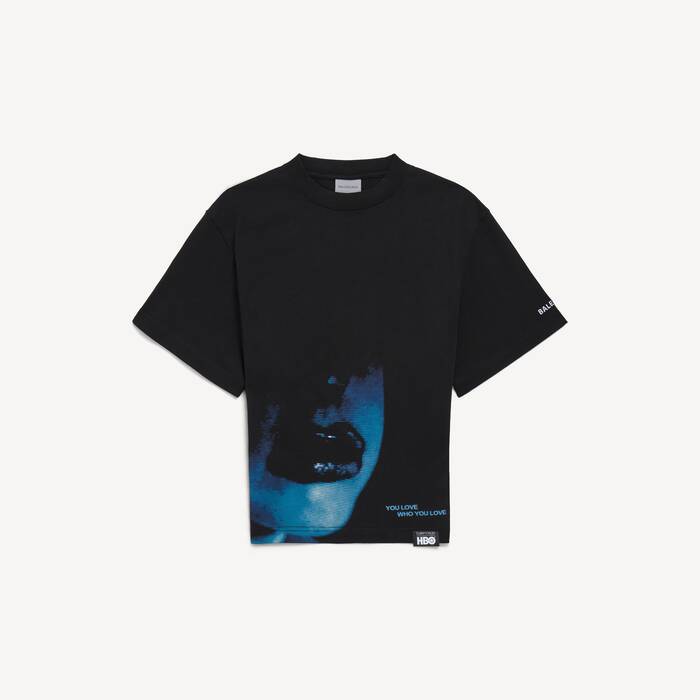 Women's Lips Short Sleeve Top in Black - Women | Balenciaga United States EN - Image 1