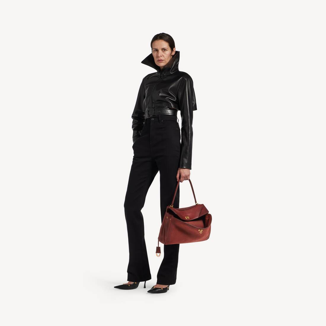 Women's Rodeo Handbag Medium in Brick | Balenciaga Hungary EN - Image 9