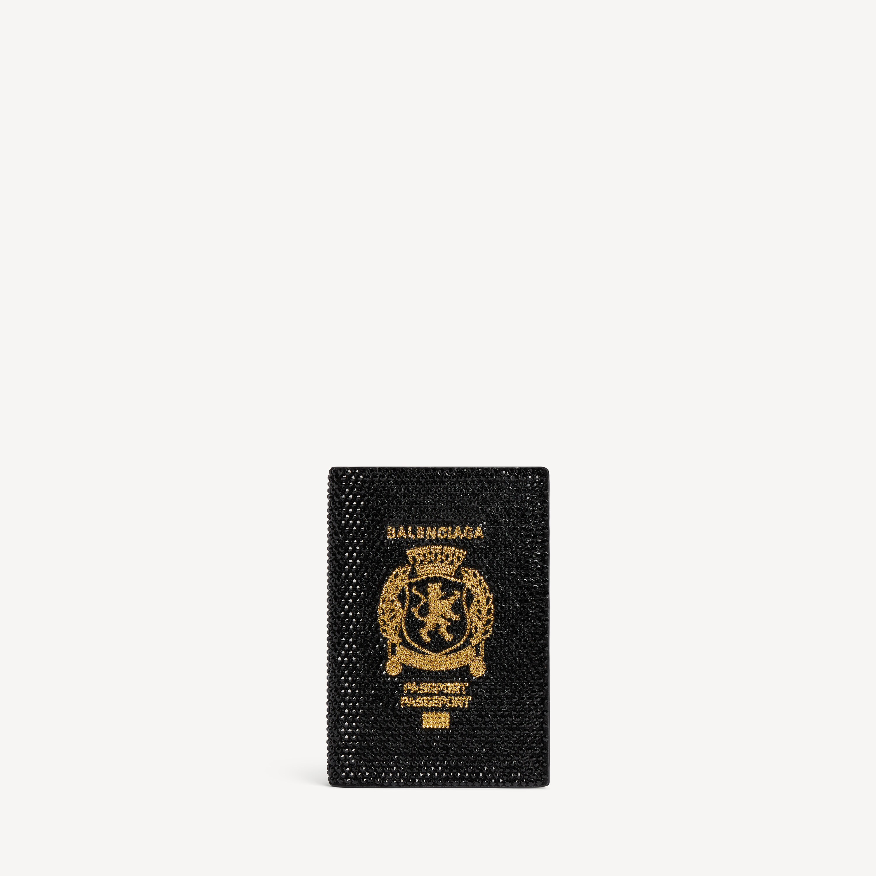 Balenciaga passport holder with rhinestones
