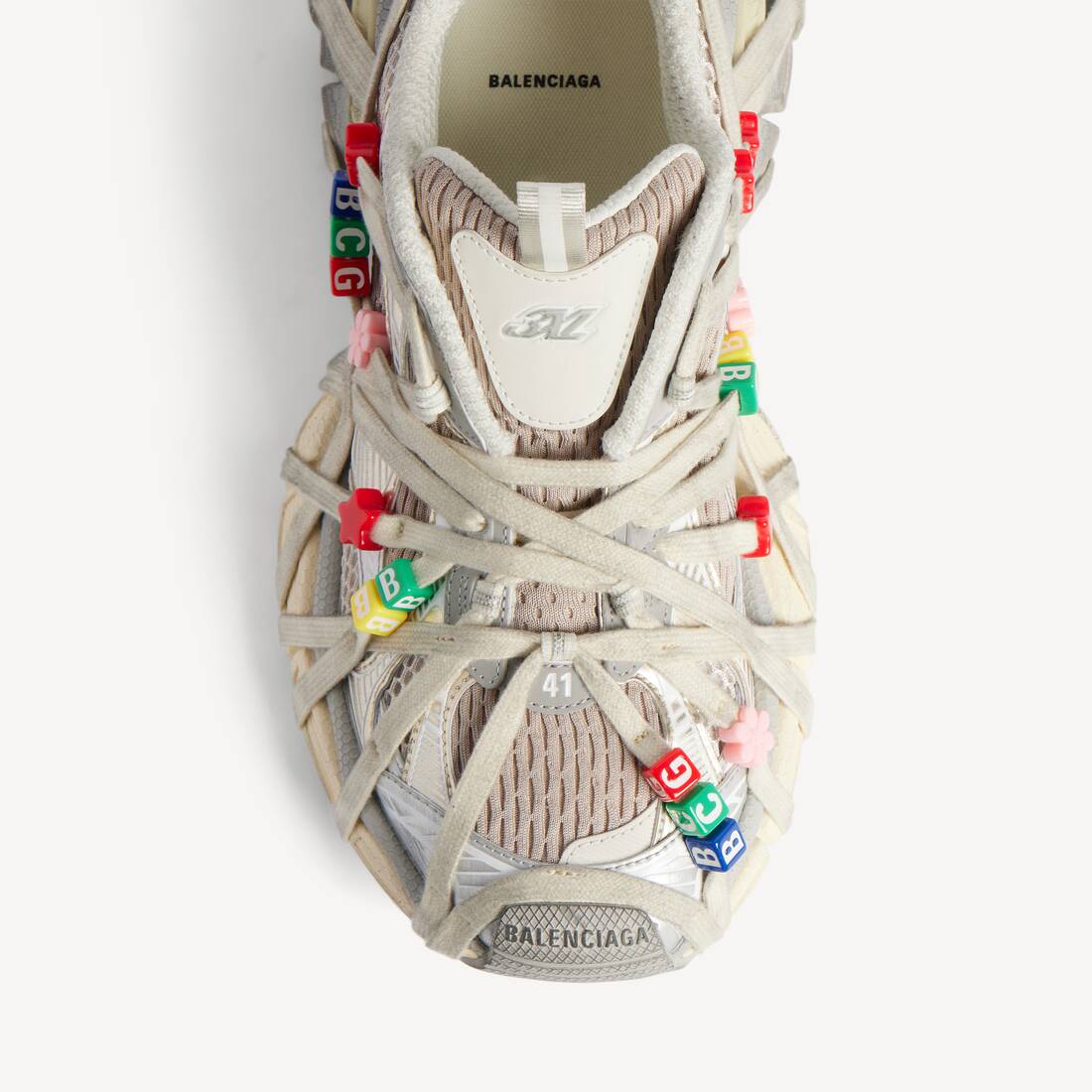 Women's 3xl Extreme Lace Sneaker in Eggshell/multicolor | Balenciaga United States EN - Image 4