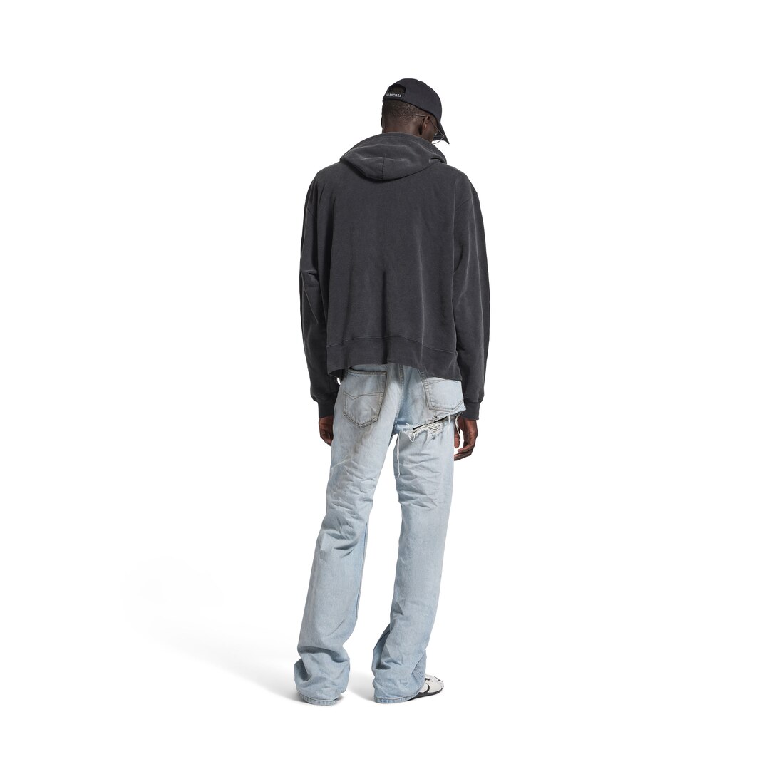 BALENCIAGA オーバーサイズ ジップアップフーディ BALENCIAGA - BALENCIAGA オーバーサイズ ジップアップパーカー
