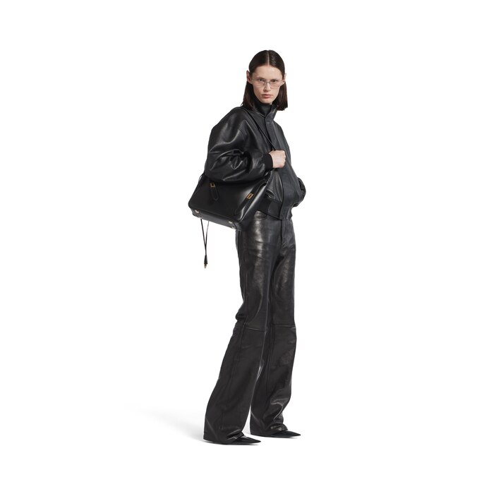 Balenciaga 2022年冬 ワイドパンツ サイズM 黒 直営店*BALENCIAGA*CARGOパンツデニムジーンズワイド*人気黒