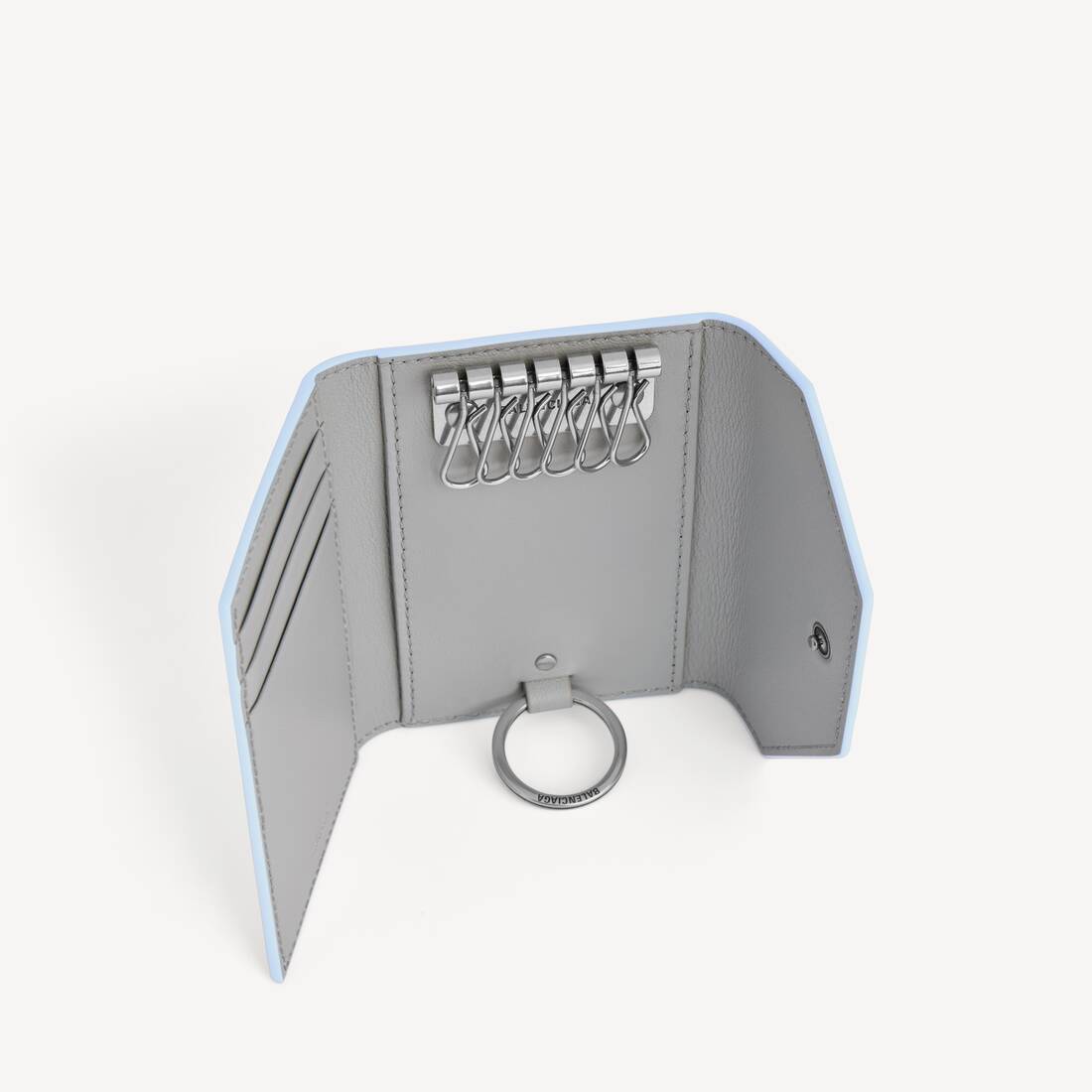 クラウディーブルー/ライトグリーン の ウィメンズ Envelope スプリットリング付きキーケース | Balenciaga 日本 JA - Image 3