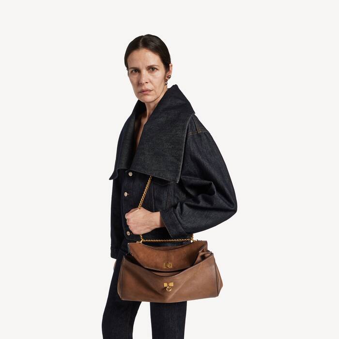 Borsa Con Catena Rodeo East-west  da Donna in Caramello - Donna | Balenciaga Italia IT - Image 3