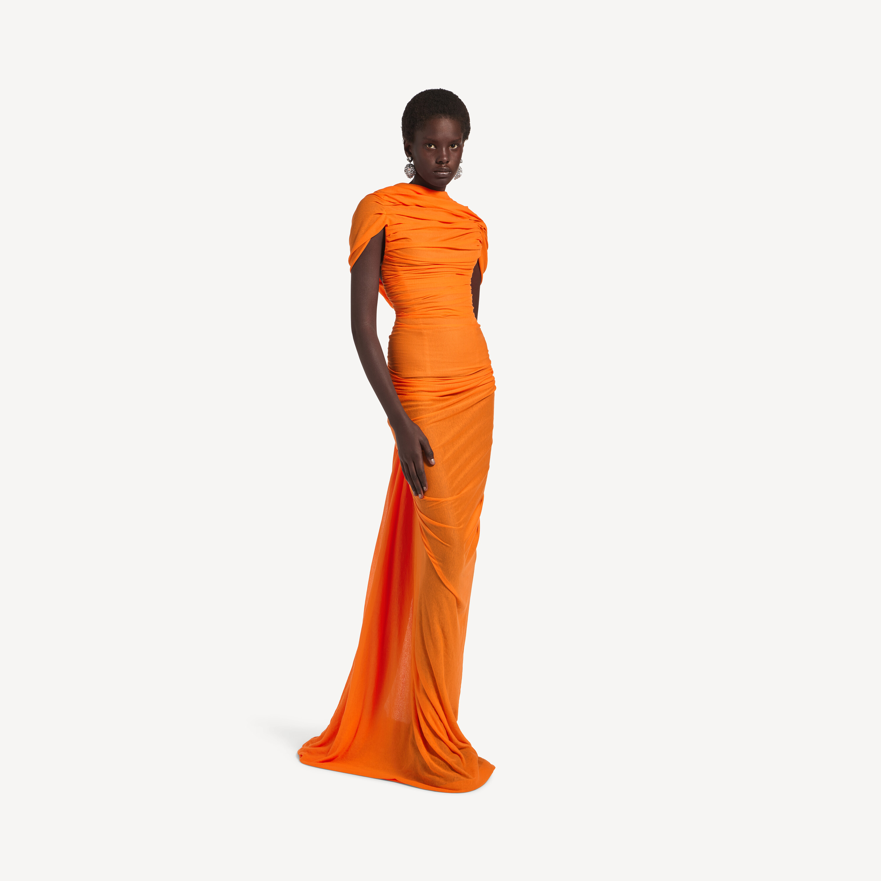 balenciaga dress Twisted T-Shirt 96% Viscose Balenciaga Women's Off-Shoulder Maxi Dress