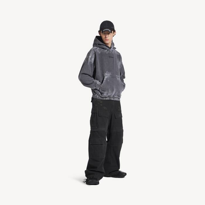 グレー の メンズ Balenciaga Back Hoodie ミディアムフィット - メンズ | Balenciaga 日本 JA - Image 3