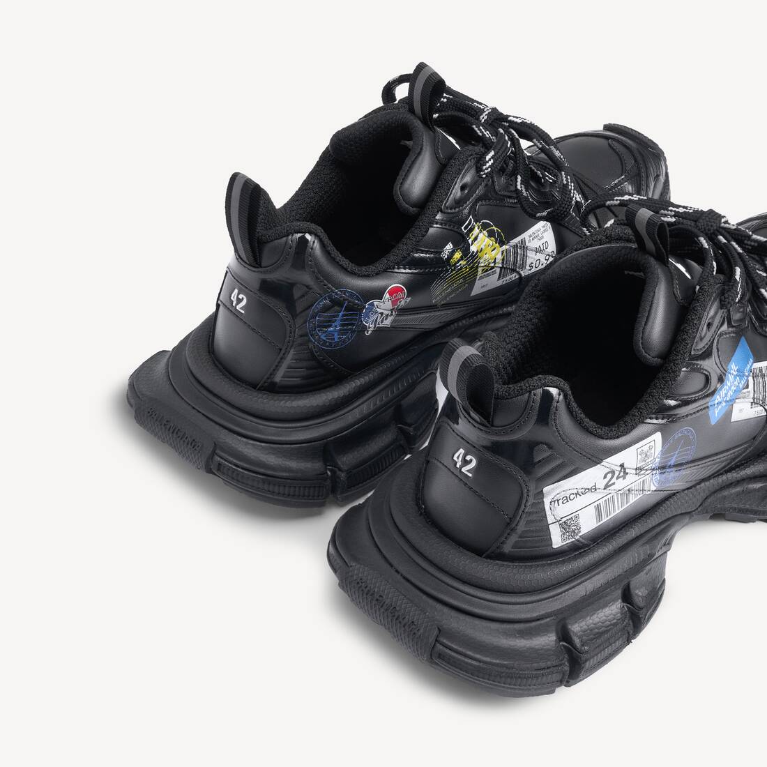Men's 3xl Stickers Sneaker in Black/multicolor | Balenciaga Estonia EN - Image 3