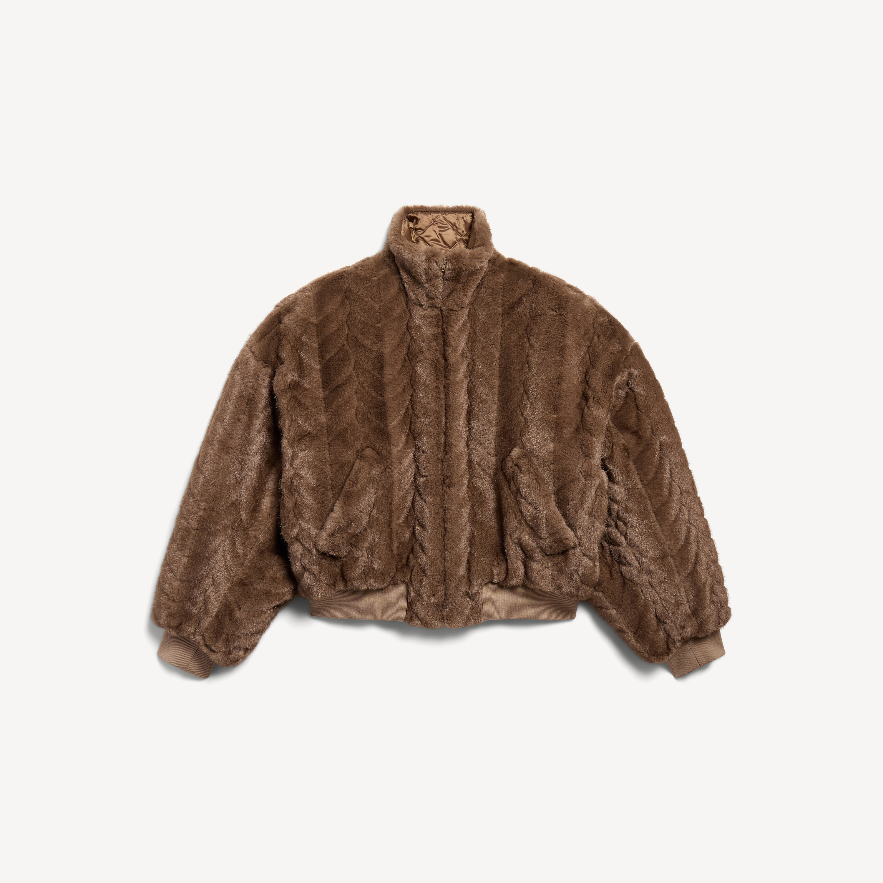 Women's Cropped Jacket in Brown