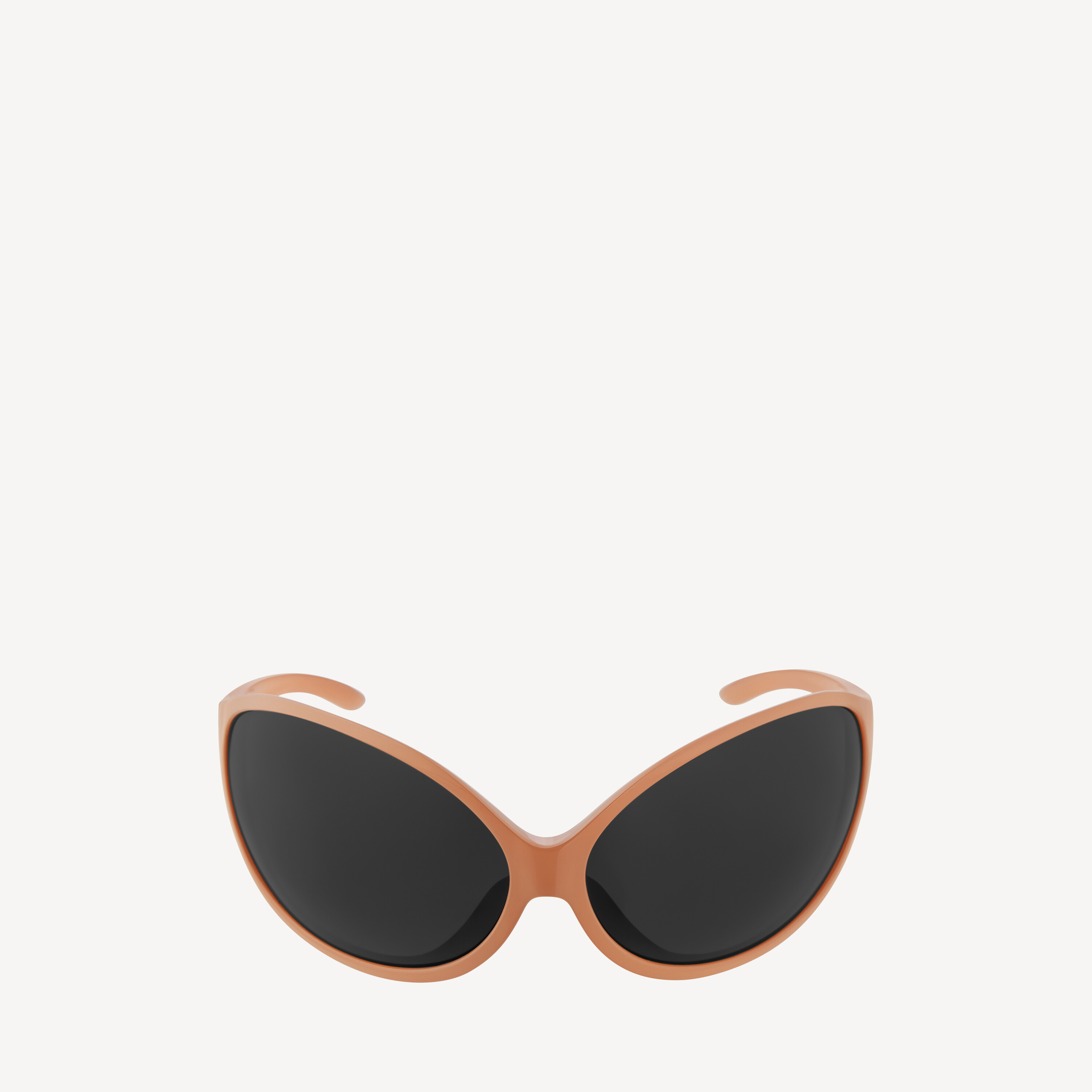 Phantom Round Sunglasses in Milky Nude