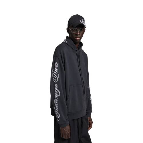 cursive oversized hoodie