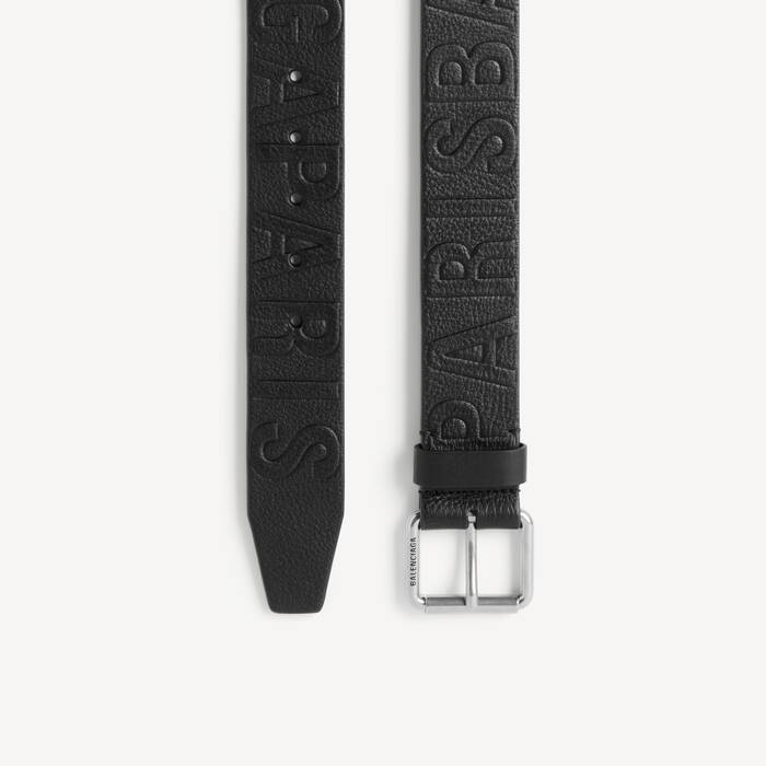 debossed logo belt
