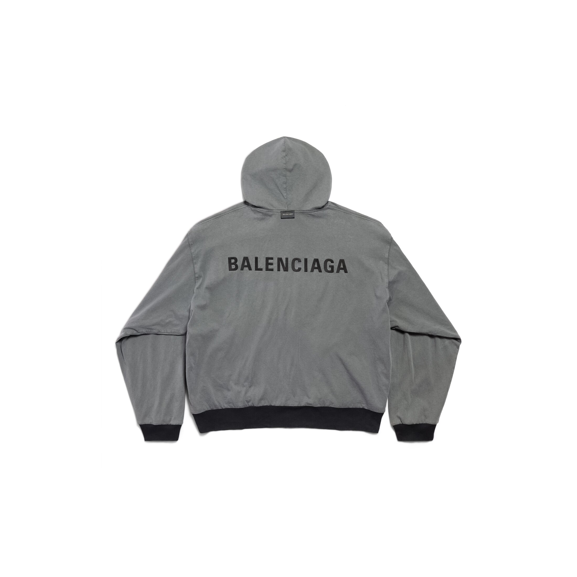 balenciaga back reversible zip-up hoodie