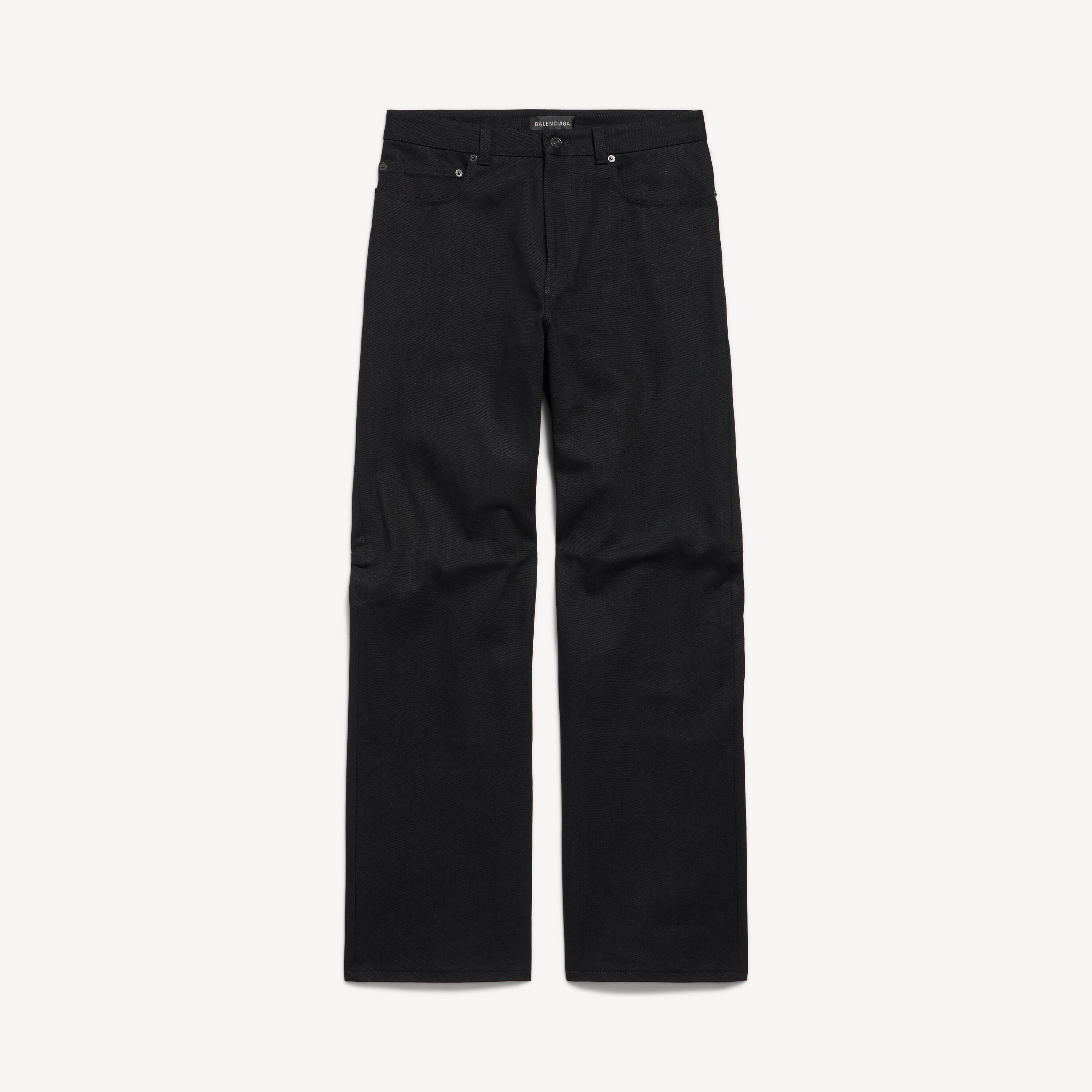 Men's Curved Knee Pants in Black