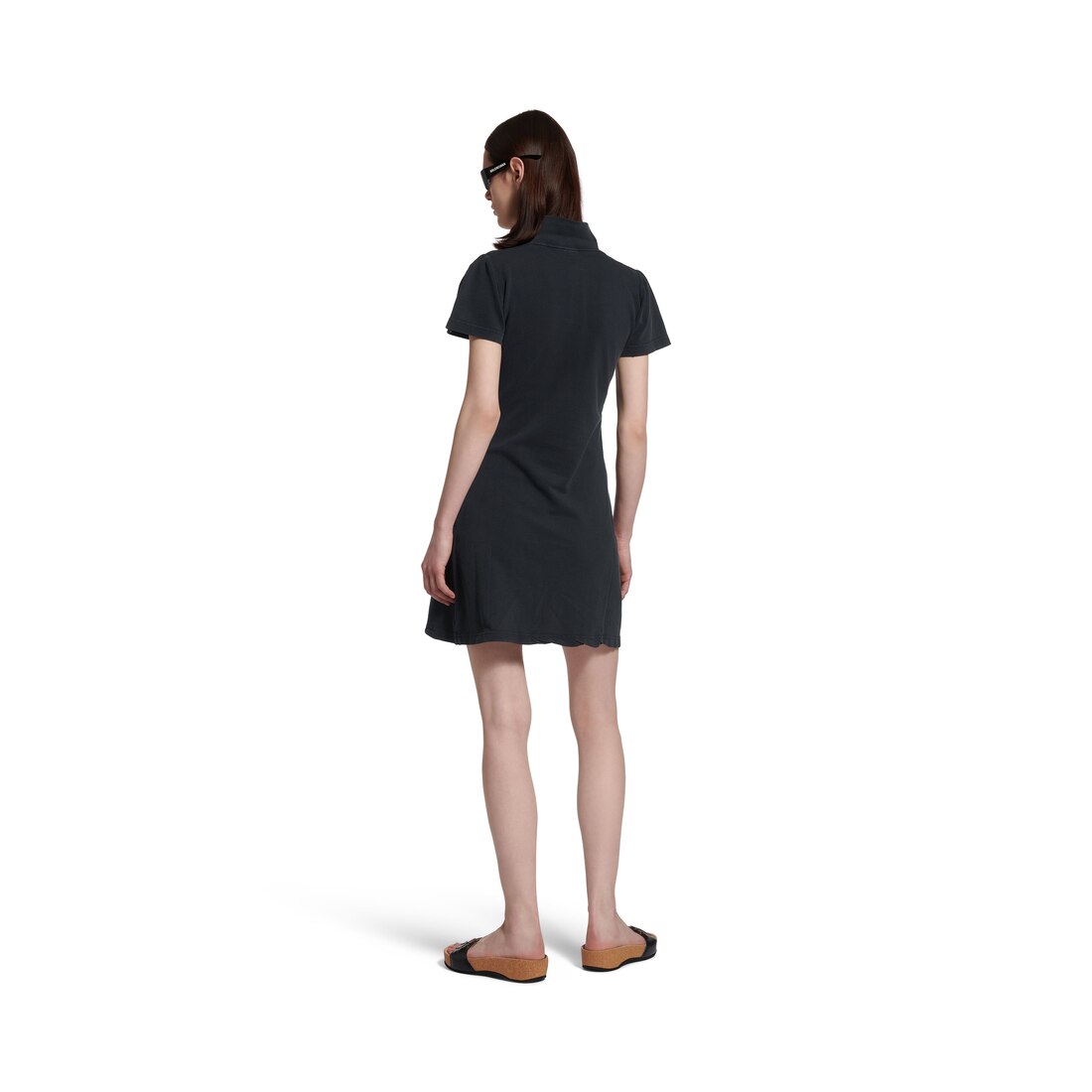 BALENCIAGA POLO MINI ドレス Balenciaga Polo Mini Dress in Faded Black | FWRD