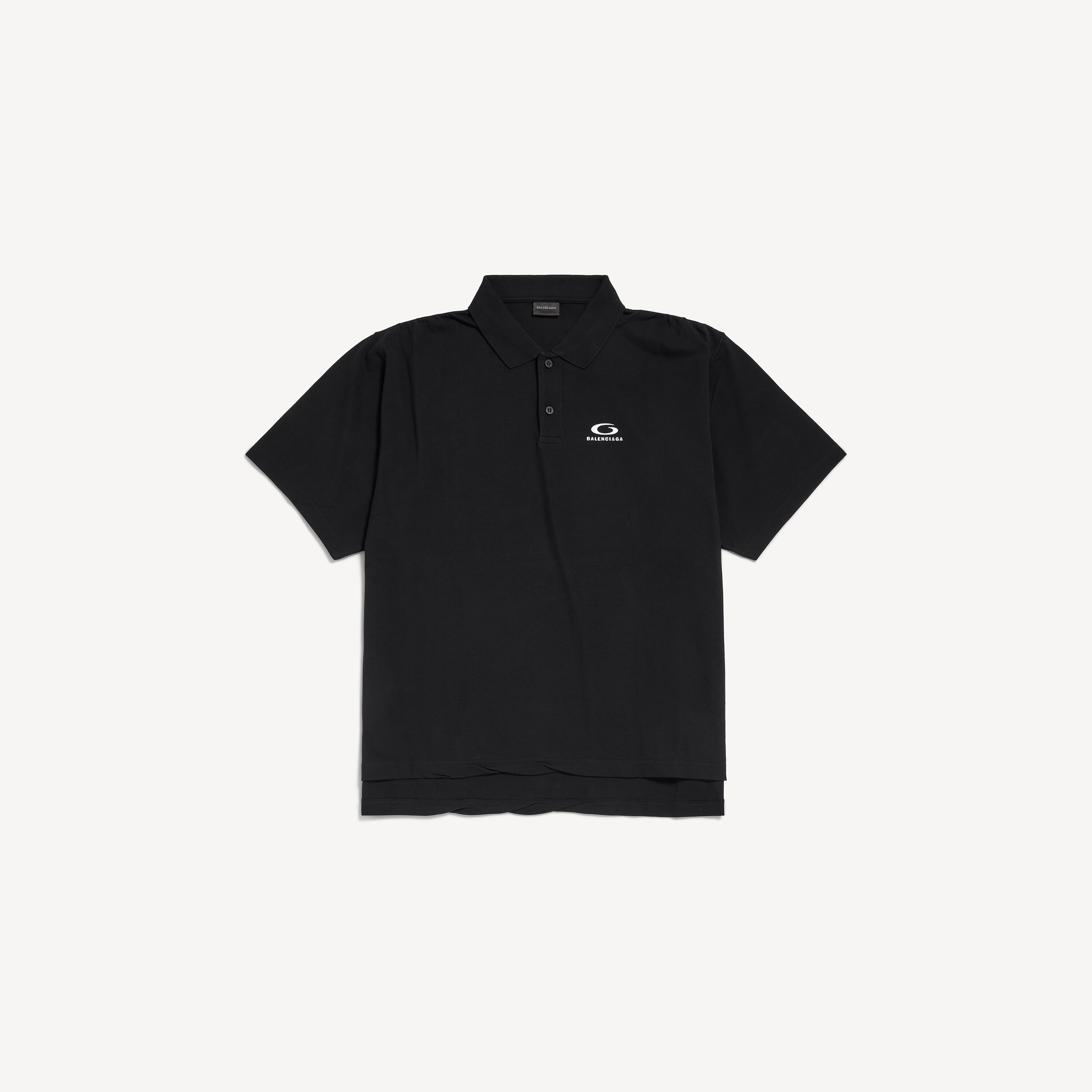 横*昏様 激レアBALENCIAGA ポロシャツ ブラック Lサイズ バレンシアガ Logo Embroidery Polo Shirt ブラック｜ポロシャツ｜BOLS