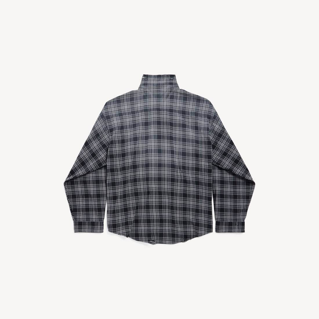 Men's Zip-up Shirt in Grey | Balenciaga Estonia EN - Image 2