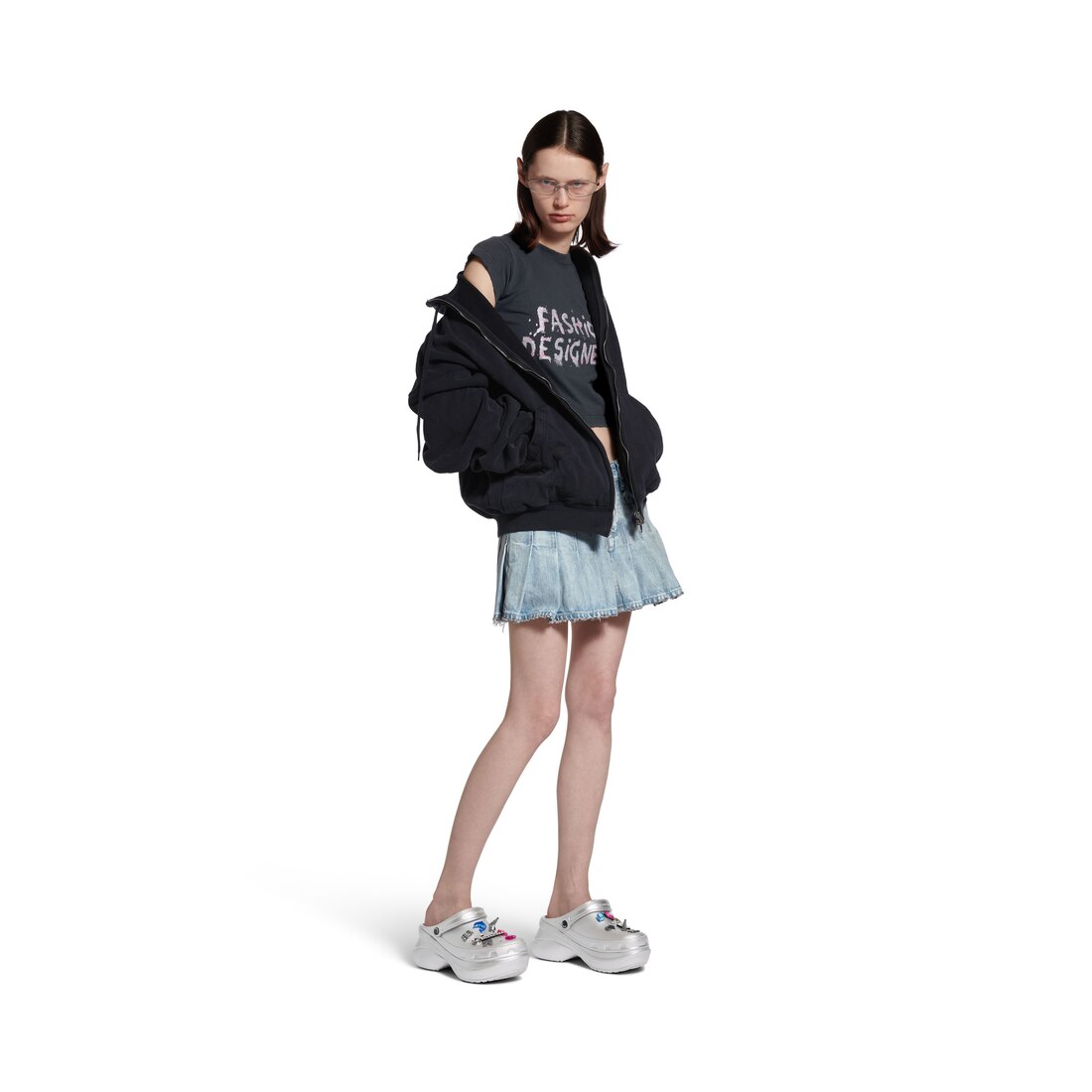 ★SALE★【送料関税無料】BALENCIAGA Croc ミュール Jibbitz Women's Crocs™ Mule Jibbitz™ in Black | Balenciaga US