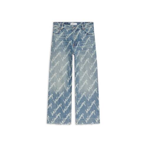 allover logo cropped pants