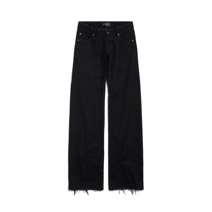 fitted low-waist pants