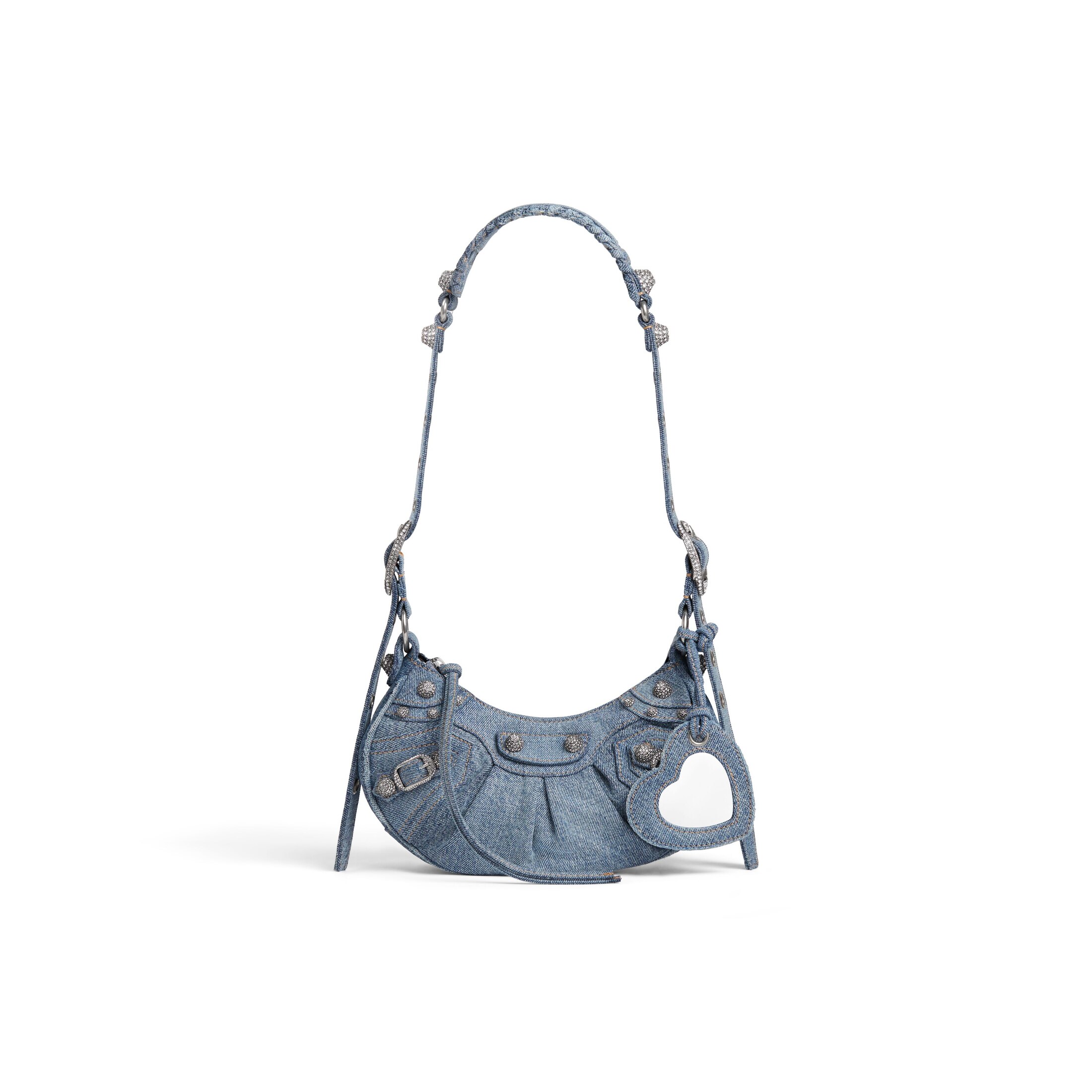 Balenciaga Le Cagole XS Shoulder Bag Denim - Blue - Woman - Cotton