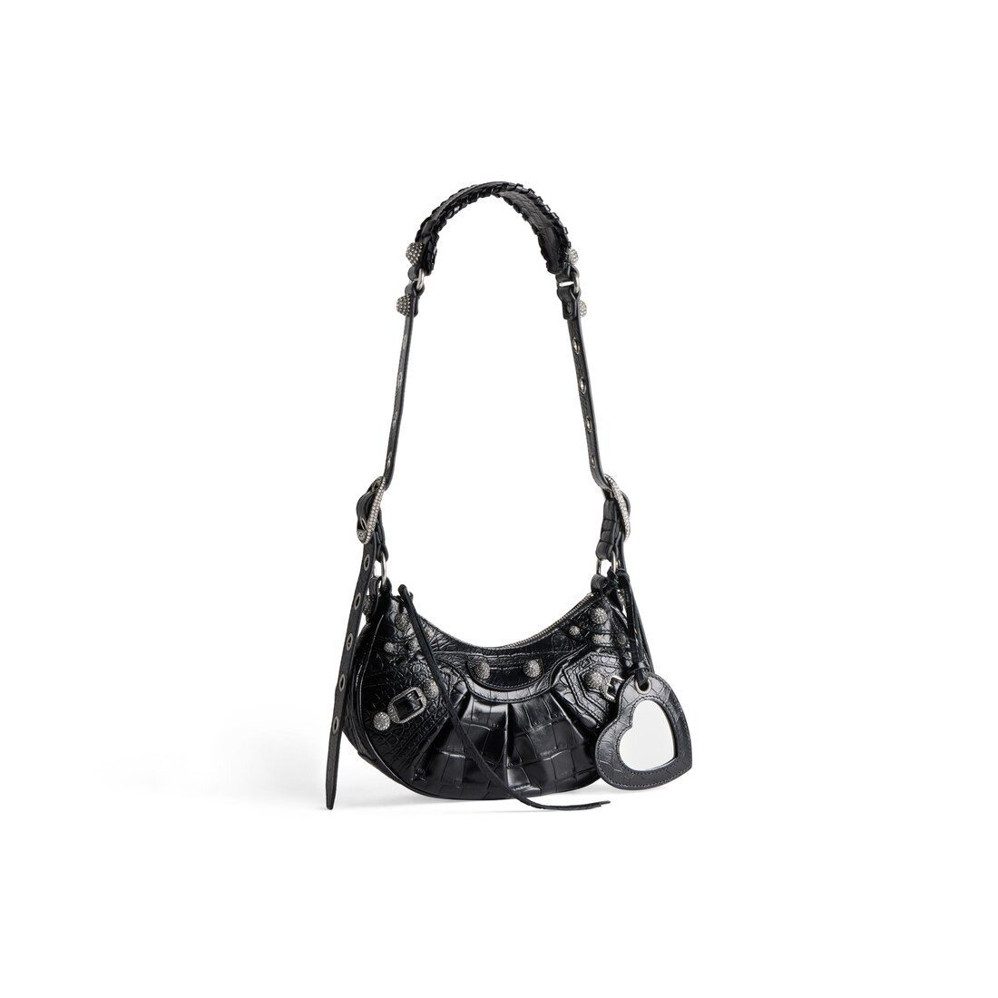 Balenciaga Le Cagole Small Shoulder Bag Crocodile Leather In Black Gol -  Praise To Heaven