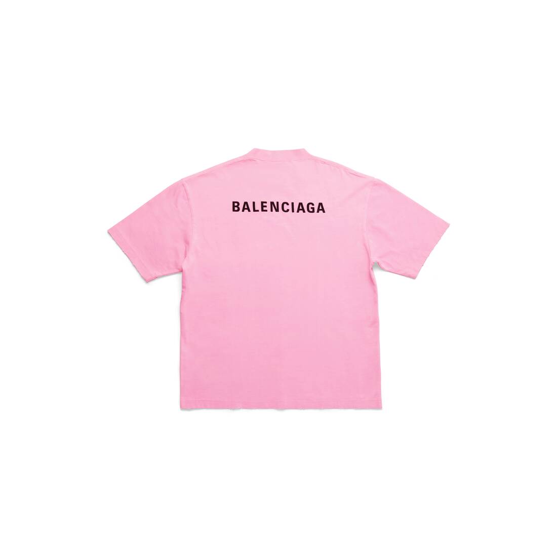 Women's Balenciaga Back T-shirt Medium Fit Fluo Pink | Balenciaga US