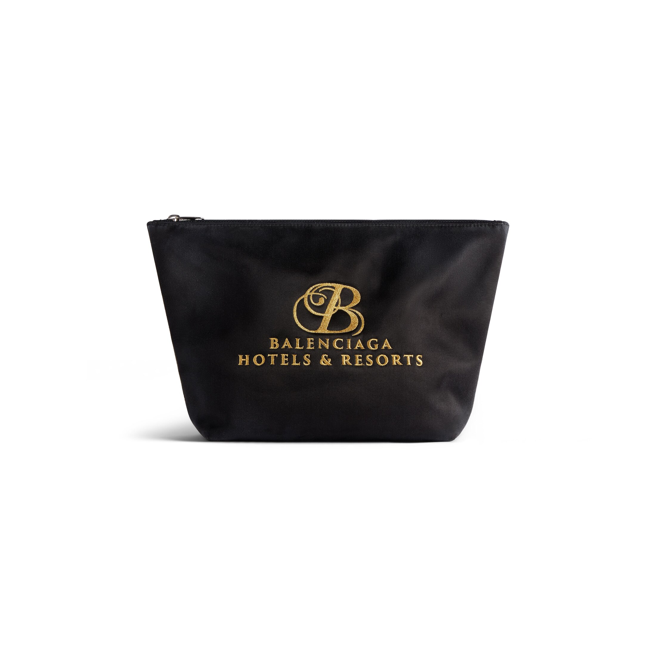 Balenciaga Pochette Hotel & Resort Media - Nero - Uomo - Viscosa, Seta, Poliestere
