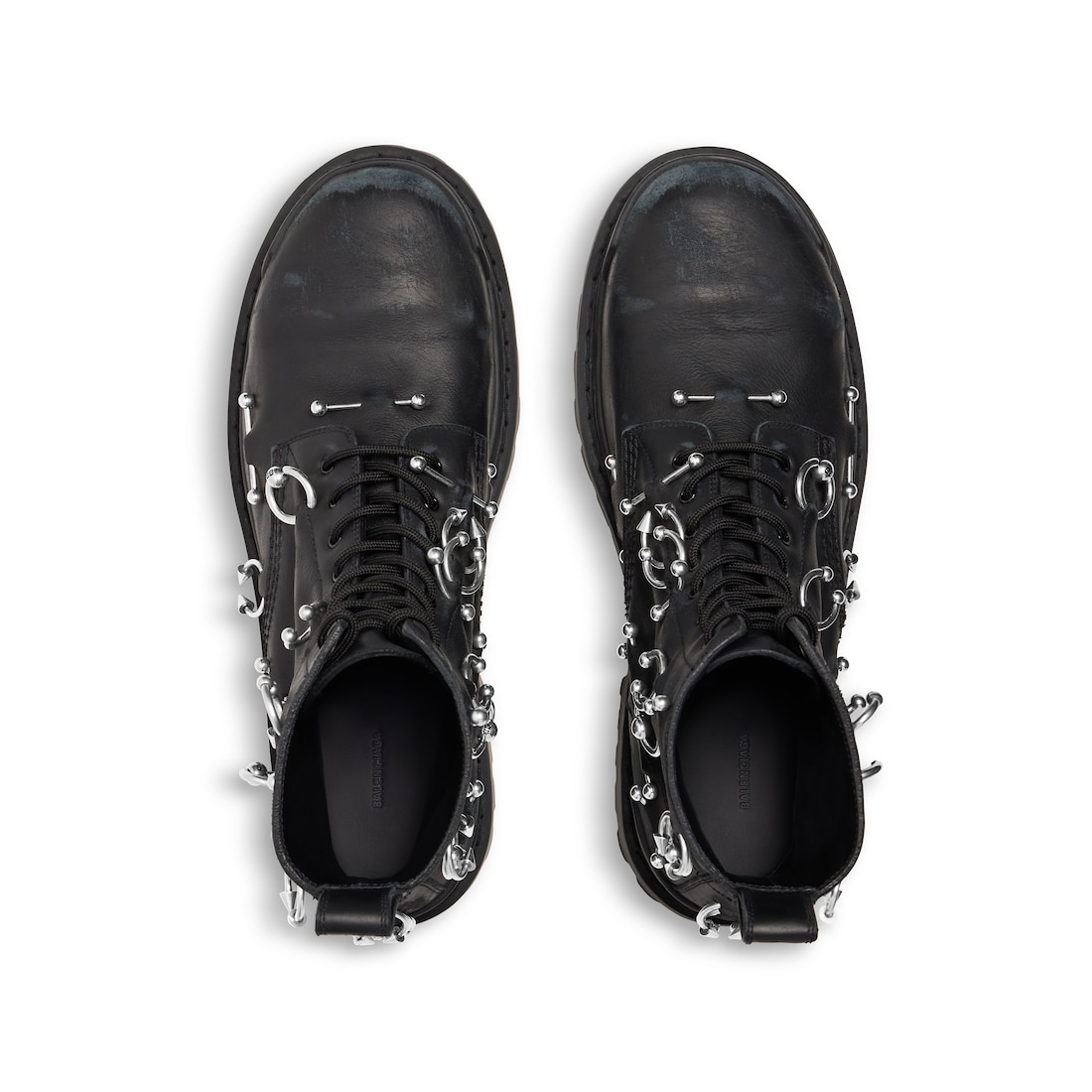 Men's Strike 20mm Boot With Piercings in Black | Balenciaga CA