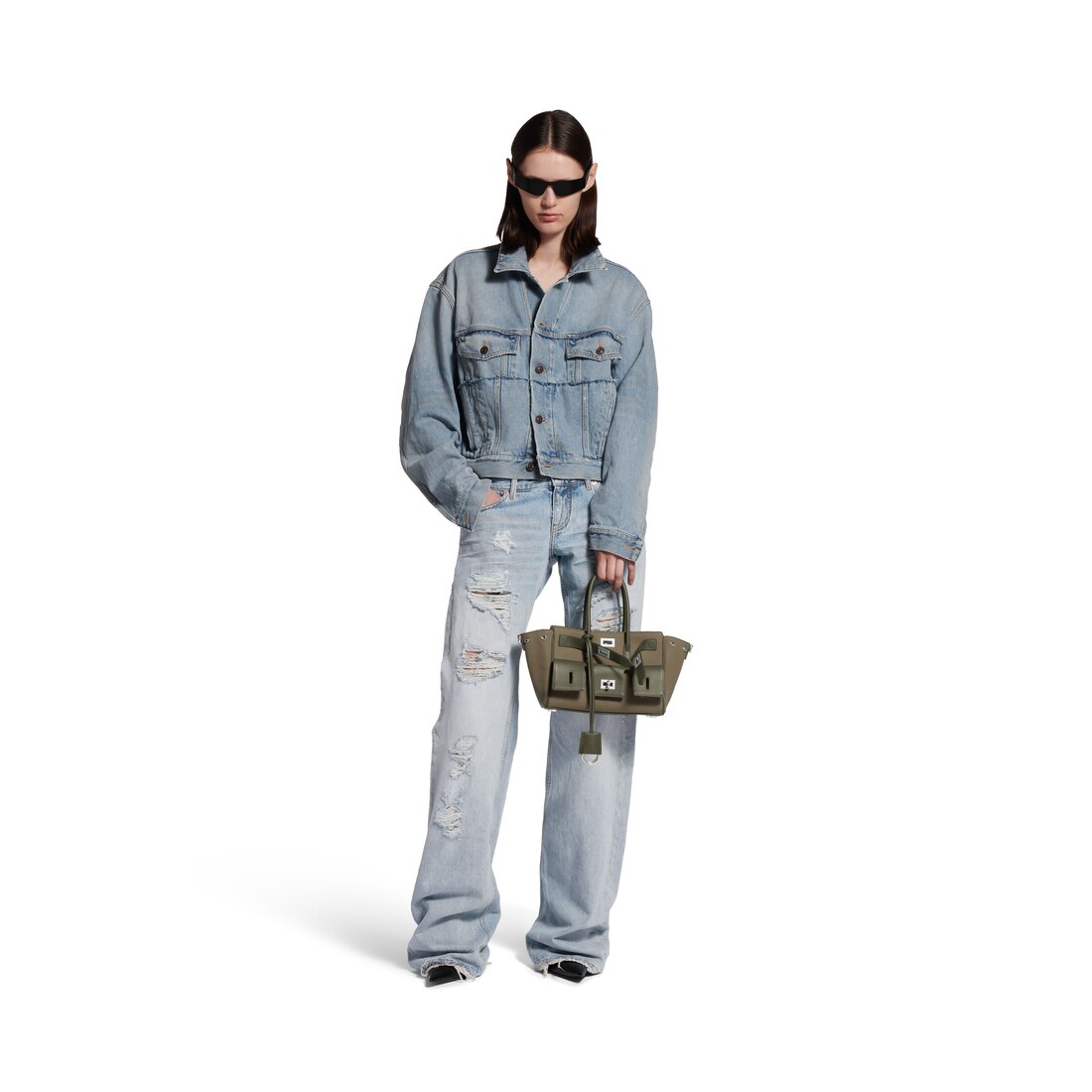 【人気☆】バレンシアガ ショルダーバッグ BelAir カーキ Women's Bel Air Carry All Bag Mini in Khaki | Balenciaga US