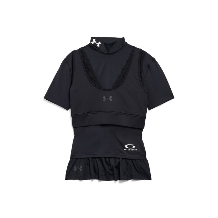 under armour® crewneck layered short sleeve top