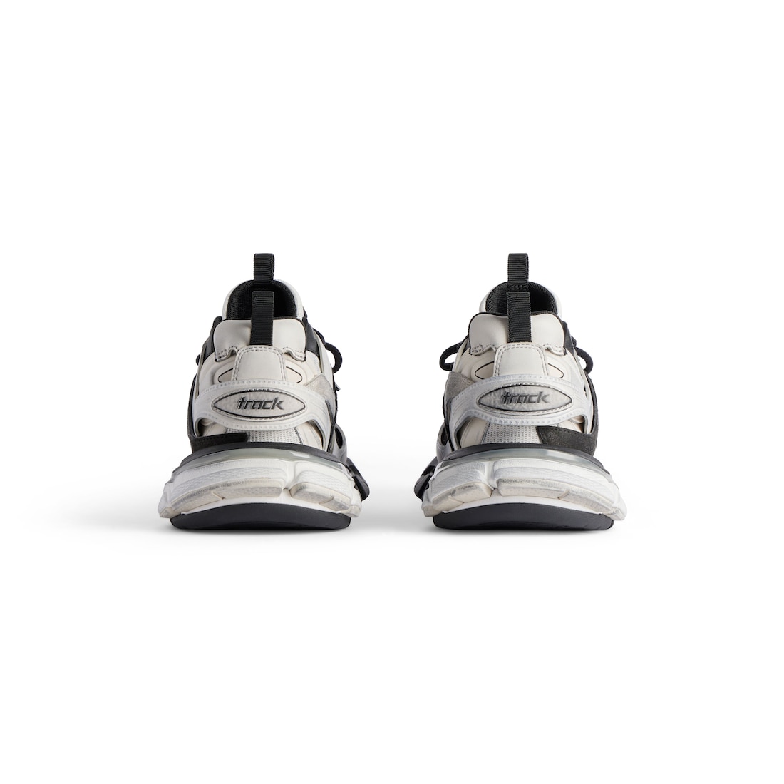 Balenciaga grey & hot sale white track sneakers