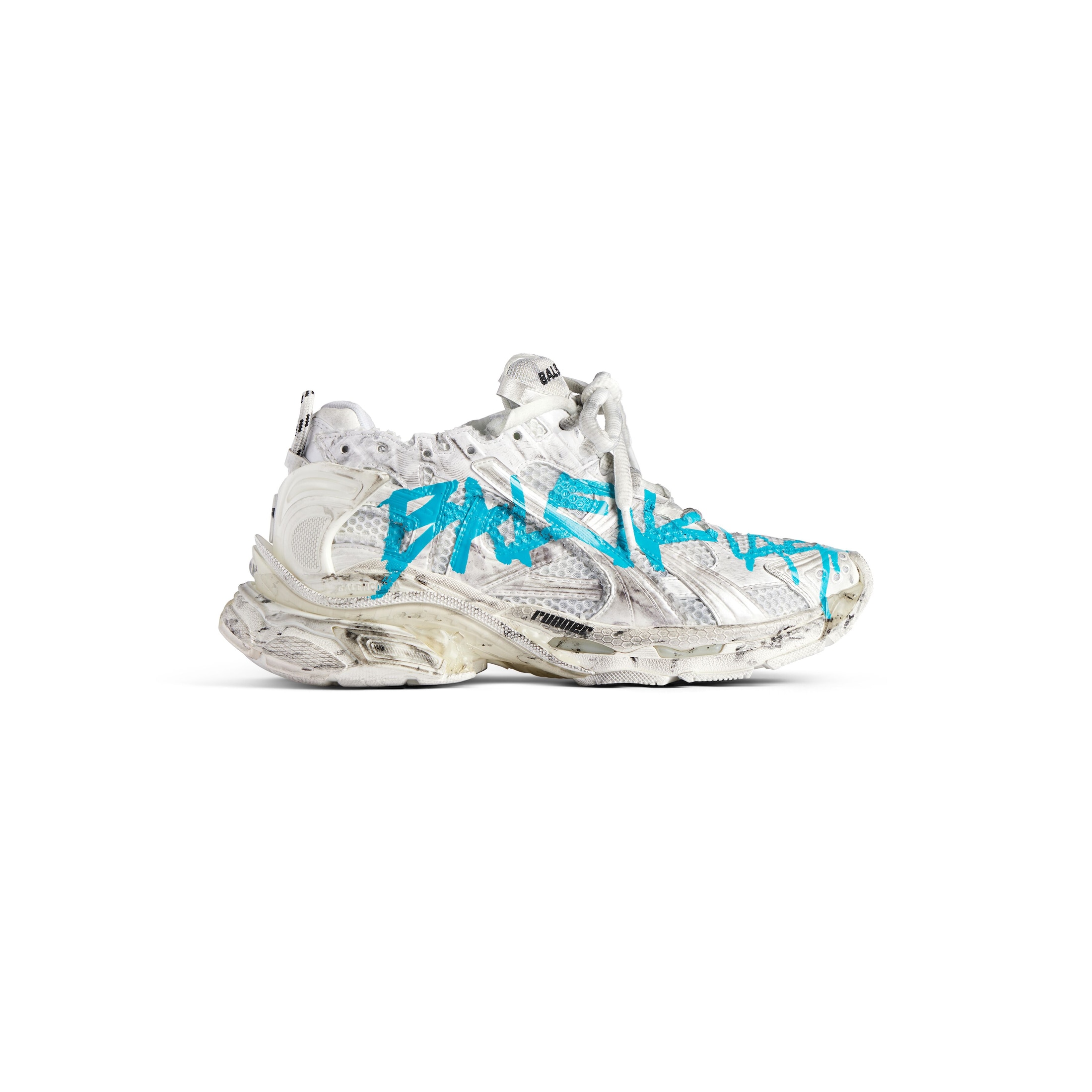 Balenciaga Zapatillas Runner Graffiti - Blanco - Hombre - 41 - Poliuretano, Poliéster