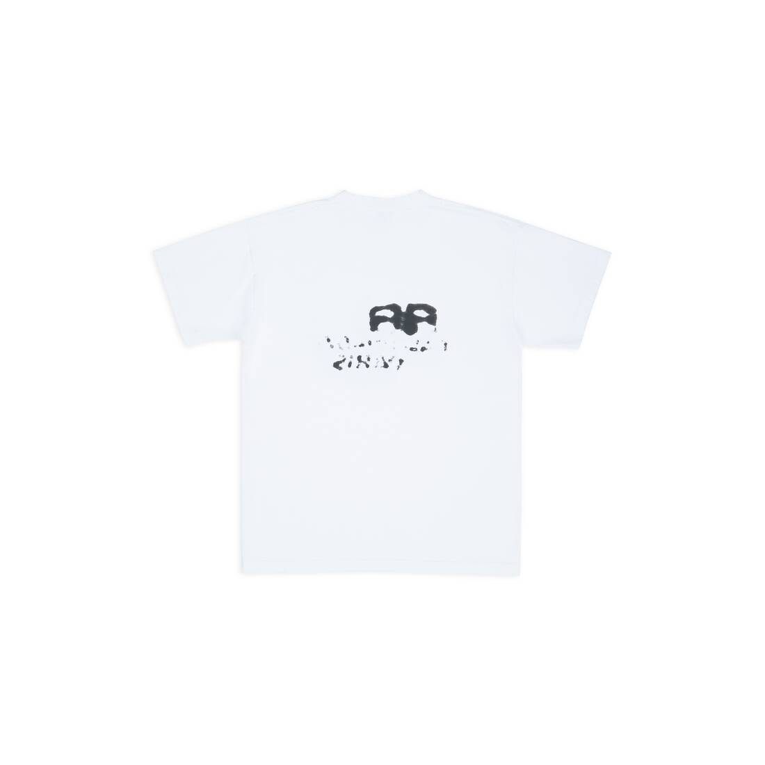 Hand-drawn Bb Icon T-shirt Medium Fit in White | Balenciaga US