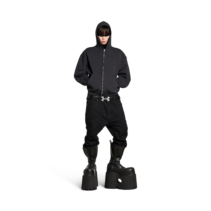 hoodie painted de zíper regular fit