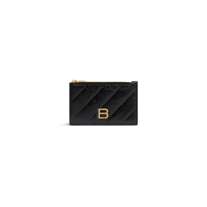 Balenciaga Business Card Holder 505238 Black Leather with Box Free Shipping