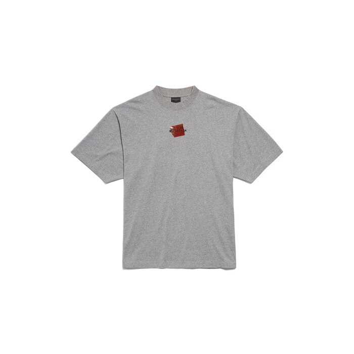 taped balenciaga back tシャツ ミディアムフィット