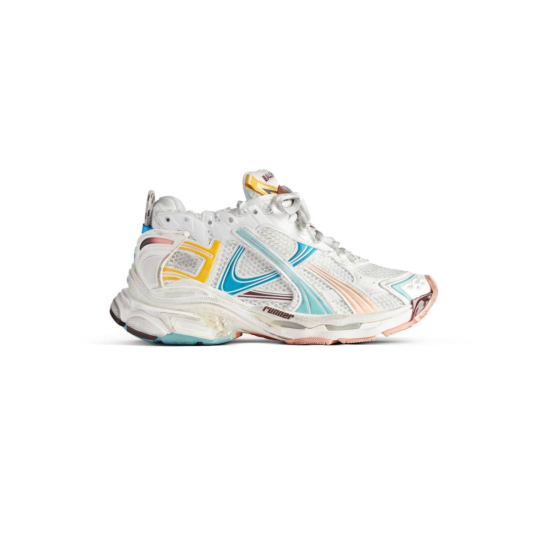 Sneaker Runner da Donna in Bianco giallo rosa blu Balenciaga IT