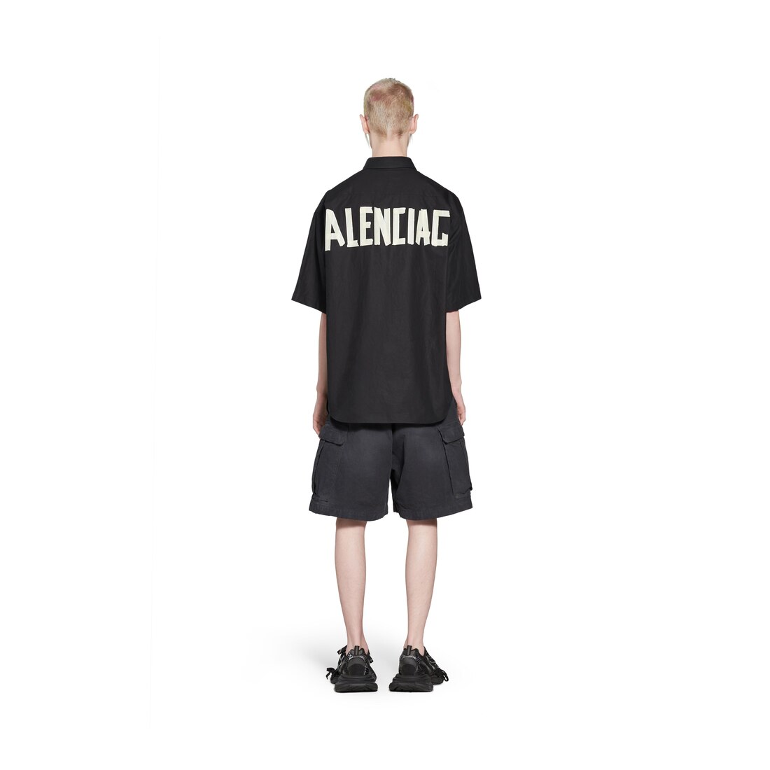 Balenciaga - Tape-Logo Cotton-jersey T-Shirt - Mens - Black