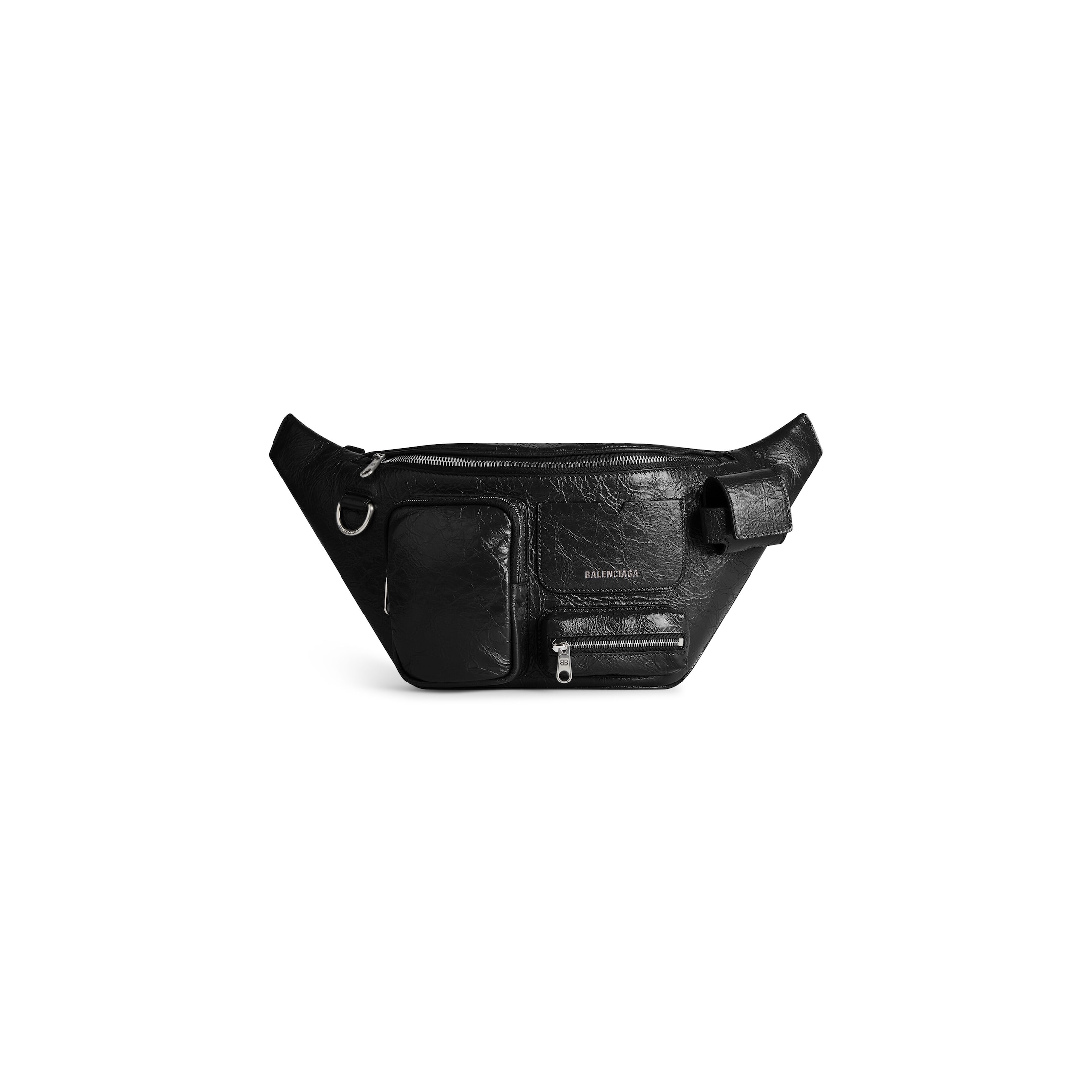 Balenciaga Superbusy Beltpack - Black - Man - Lambskin, Polyester