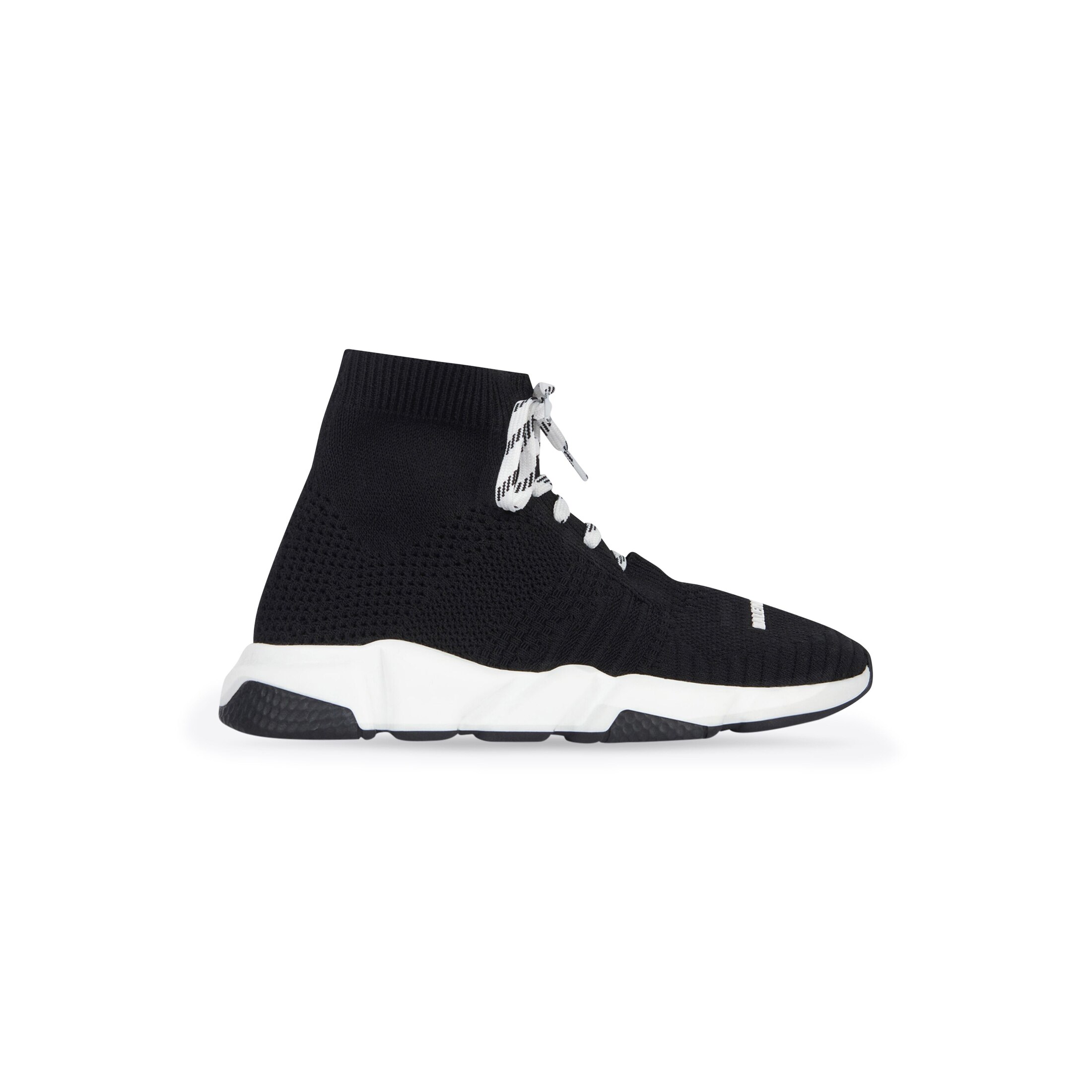 Balenciaga Kids - Speed Lace-Up Recycled Knit Sneaker - White - Unisex - 23..24 - Polyester, Elastane