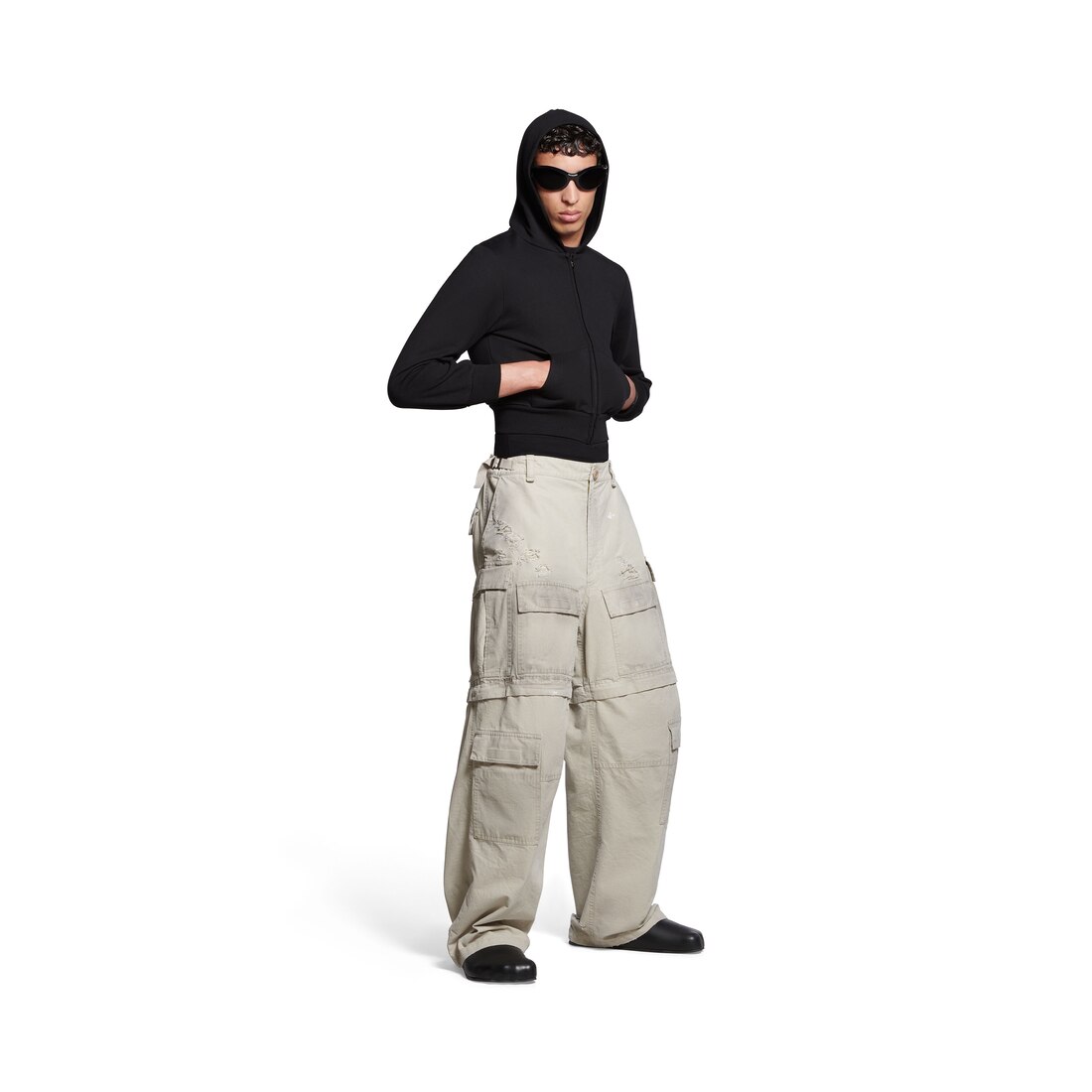 Cotton twill cargo pants in black - Balenciaga