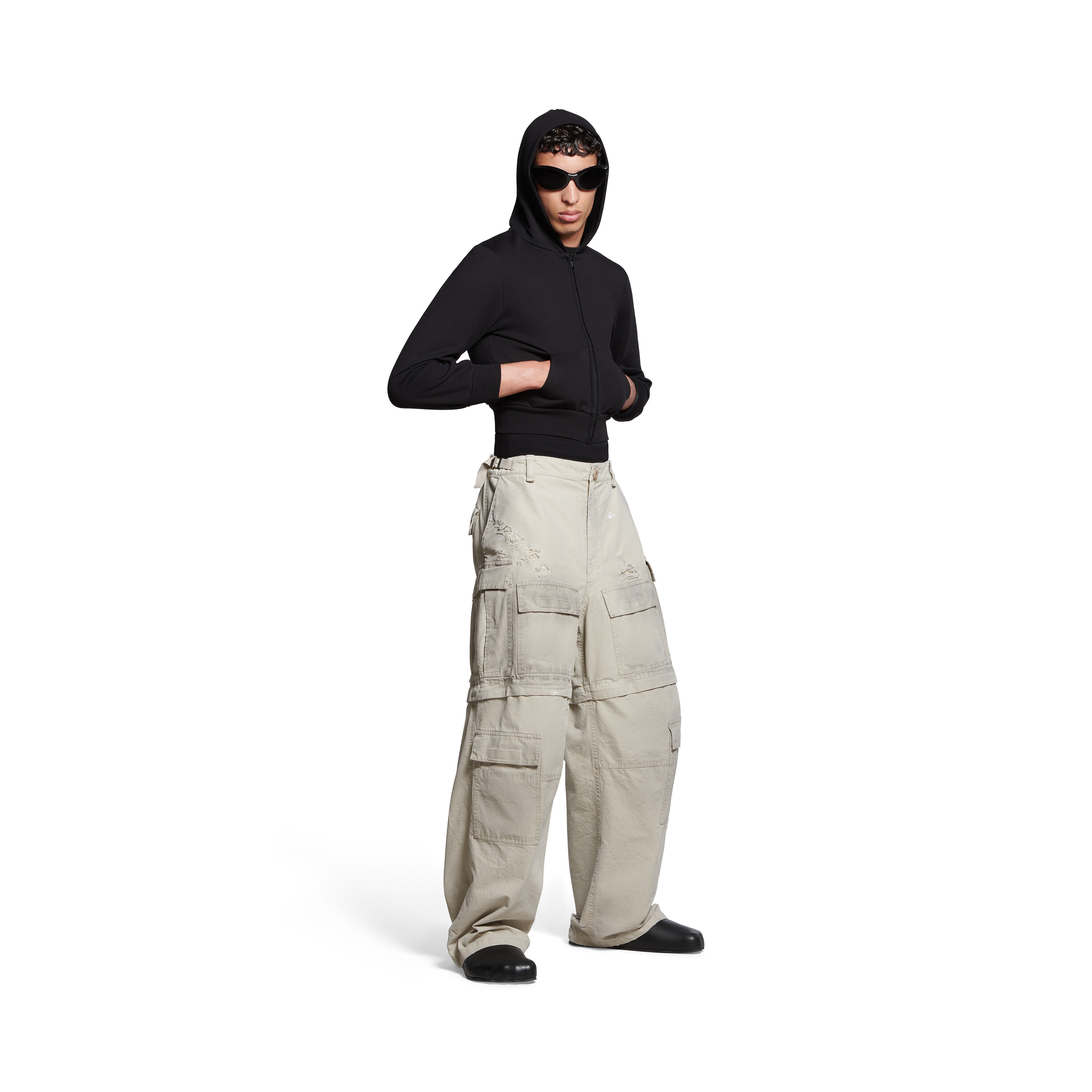 Black 5-in-1 Convertible Zip-Off Cargo Pants – Tunnel Vision